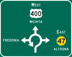 Junction K-47 roundabout diagram